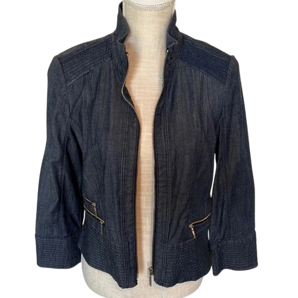 WHITE HOUSE BLACK MARKET Lightweight Denim Blazer Size 12